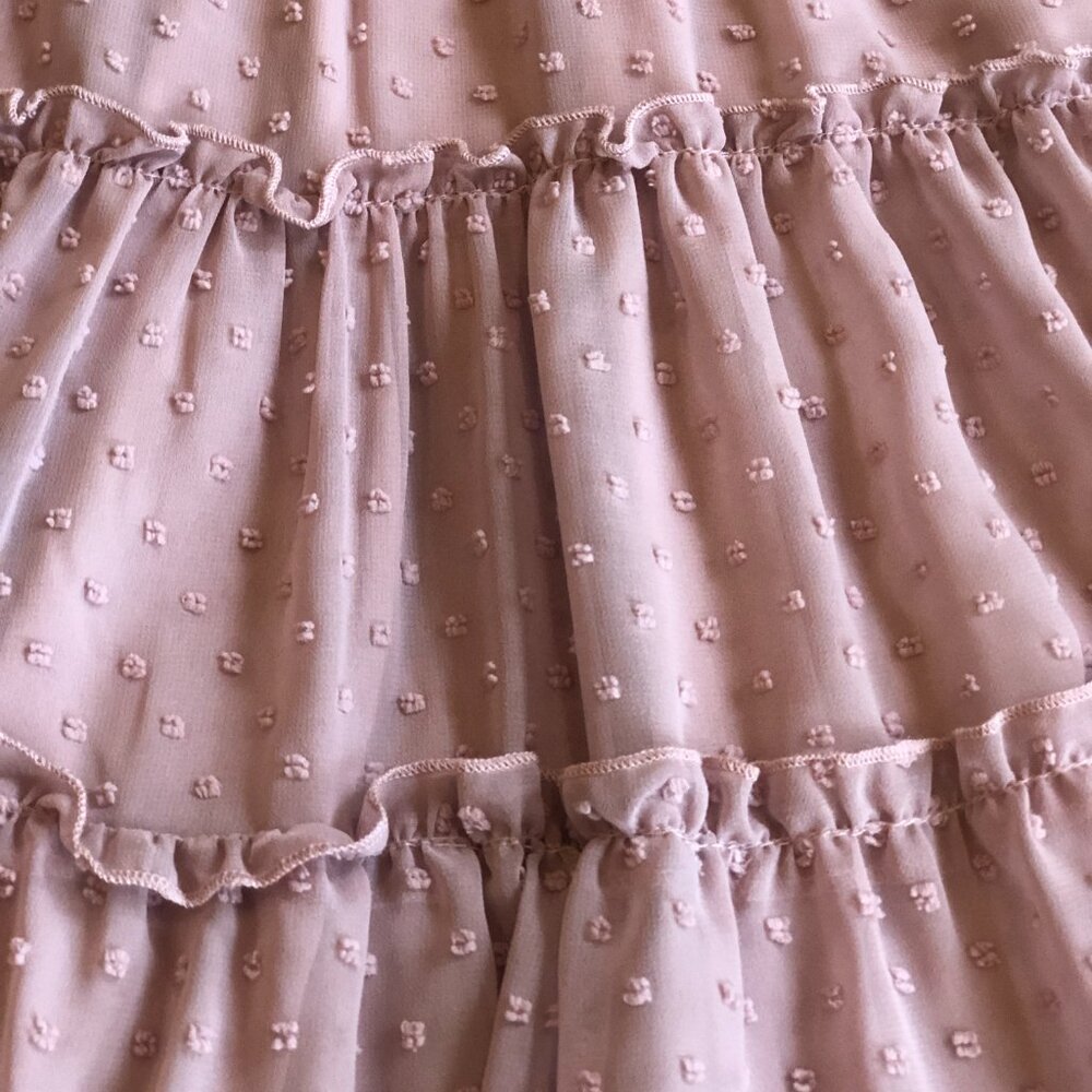 Altar'd State Baby Doll Sleeveless Adjustable Straps Pink Lined Sheer Mini Dress - Picture 2 of 15